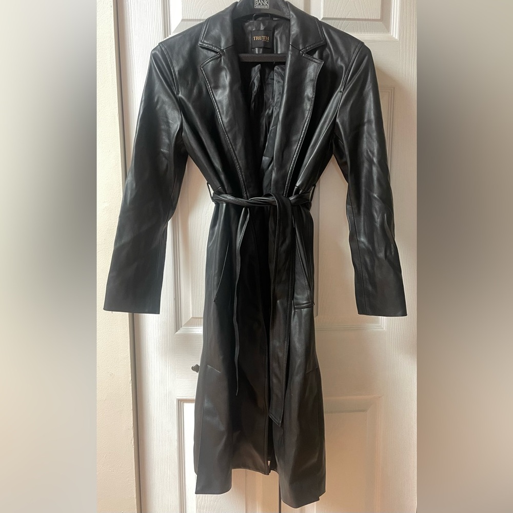 Truth by Republic Women's Black Faux Leather Jacket